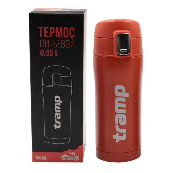 Термос Tramp 0,35 л Помаранчевий термос для напоїв з нержавіючої сталі (UTRC-106-orange)