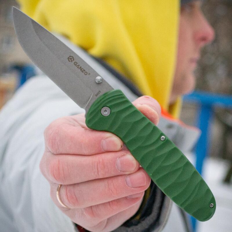 Ніж складаний Ganzo G6252-GR, сталь 440C, рукоять зелена