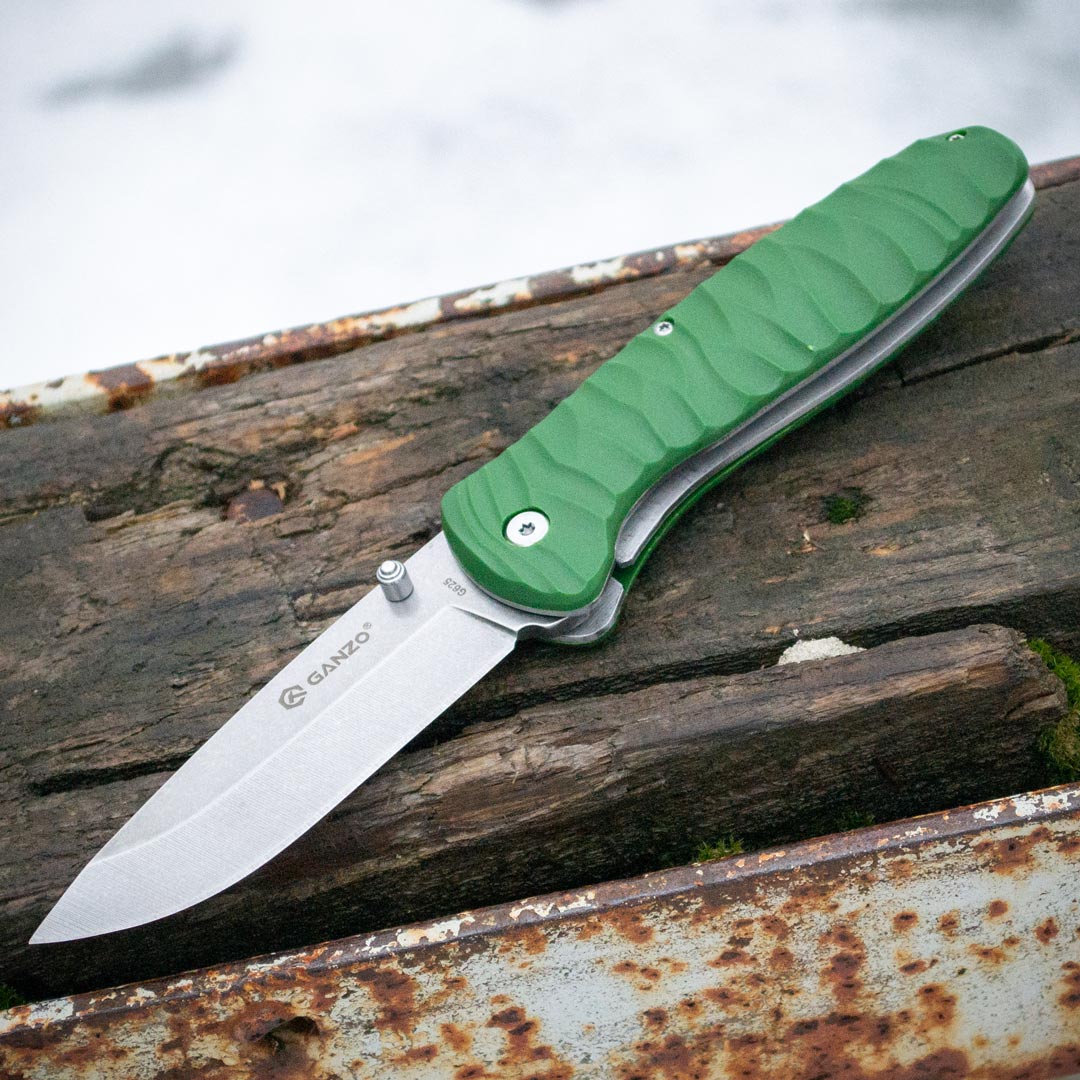 Ніж складаний Ganzo G6252-GR, сталь 440C, рукоять зелена