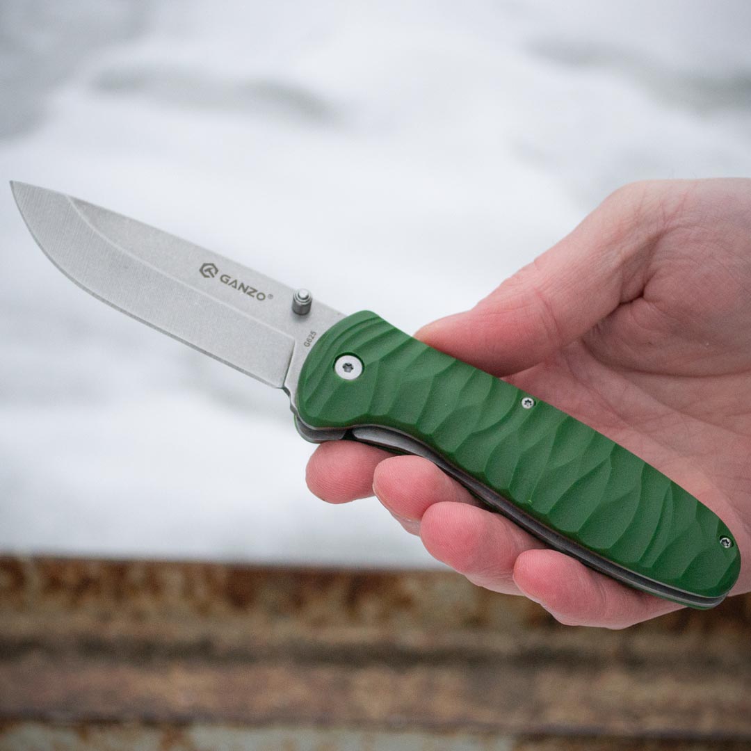 Ніж складаний Ganzo G6252-GR, сталь 440C, рукоять зелена