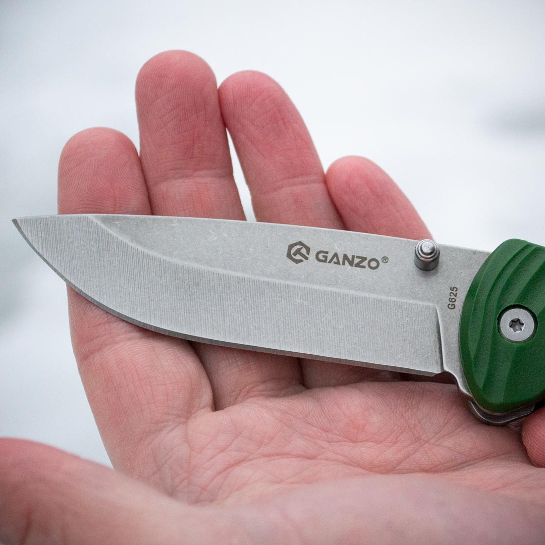 Ніж складаний Ganzo G6252-GR, сталь 440C, рукоять зелена
