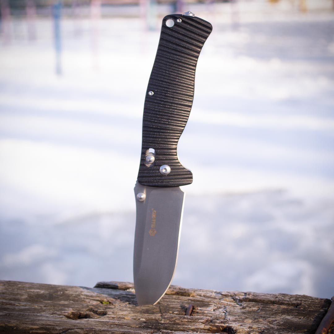 Ніж складаний Ganzo G720-B, сталь 440C, рукоять G10 чорна