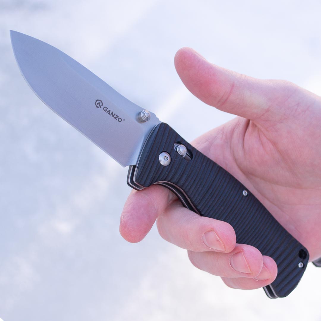Ніж складаний Ganzo G720-B, сталь 440C, рукоять G10 чорна