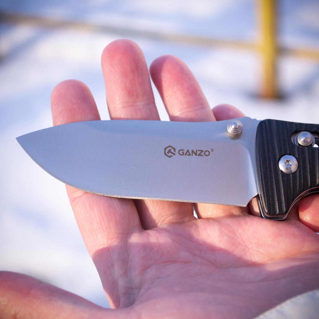 Ніж складаний Ganzo G720-B, сталь 440C, рукоять G10 чорна