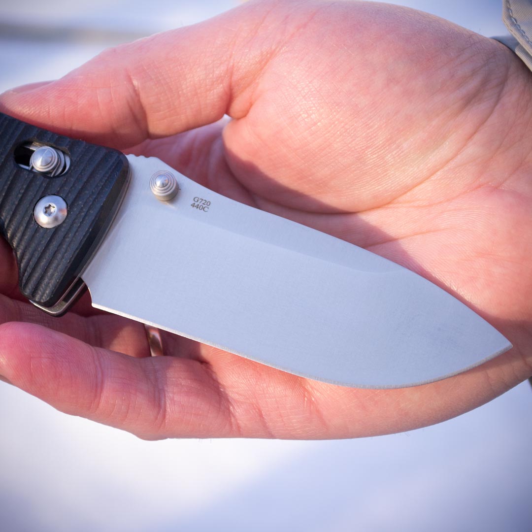 Ніж складаний Ganzo G720-B, сталь 440C, рукоять G10 чорна