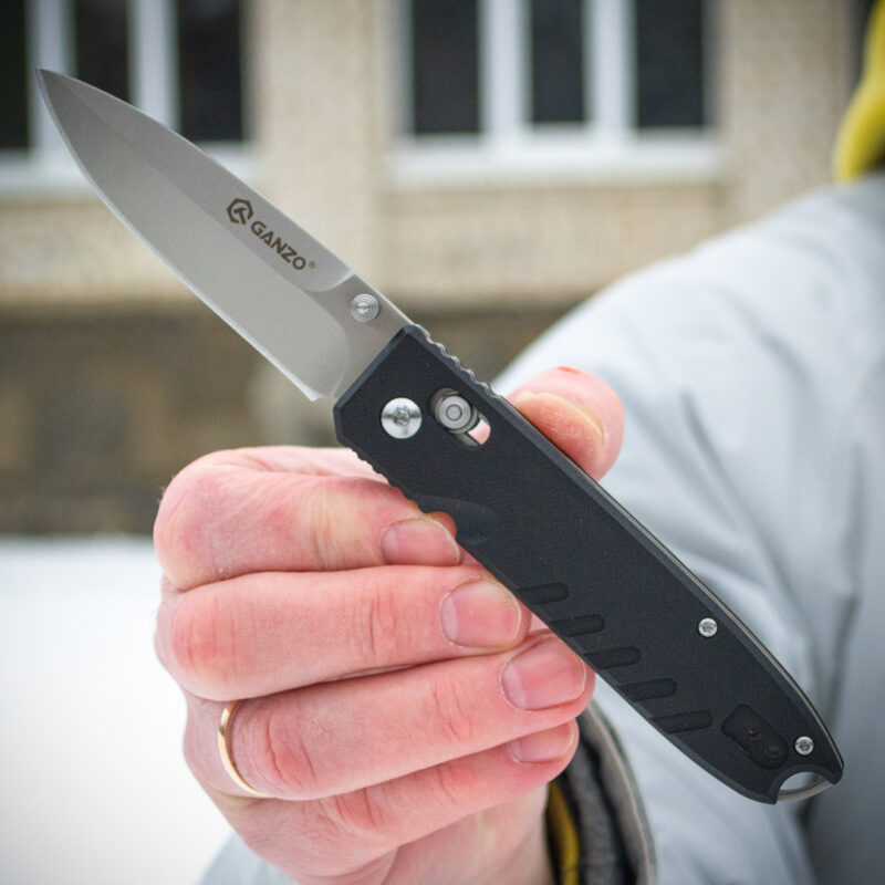 Ніж складаний Ganzo G746-1-BK, сталь 440C, рукоять G10 чорна