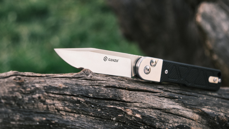 Ніж складаний Ganzo G767-BK — сталь 9CR14, чорна рукоять G10