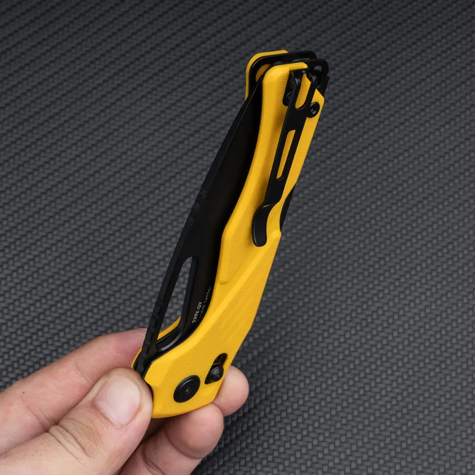 Ніж складаний SRM Mirage, сталь Sandvik 14C28N, колір рукояті жовтий (239X-GY)