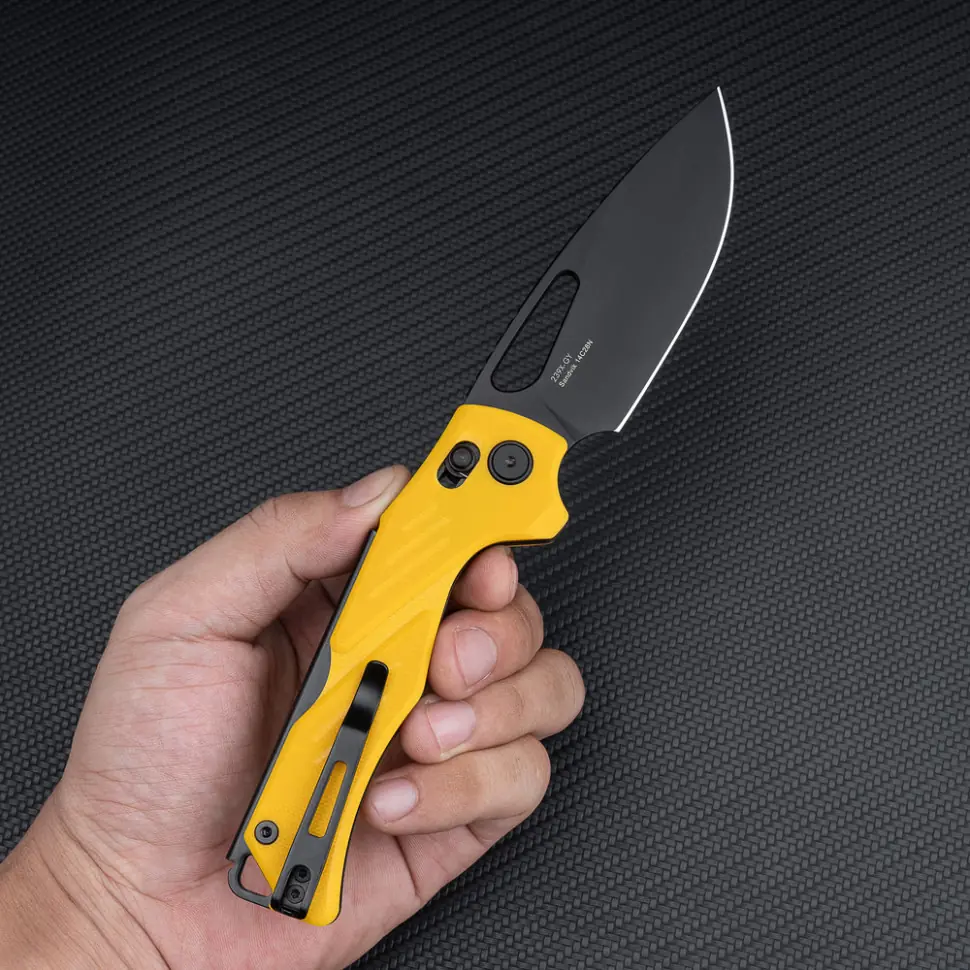 Ніж складаний SRM Mirage, сталь Sandvik 14C28N, колір рукояті жовтий (239X-GY)