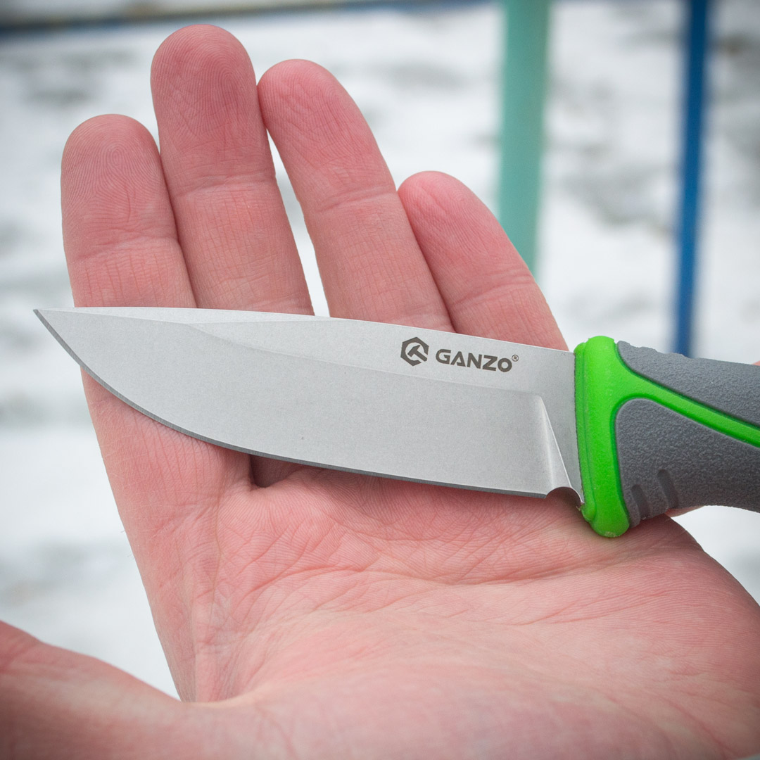 Ніж туристичний Ganzo G807-GY, сталь 8Cr14, з ножнами, сірий колір