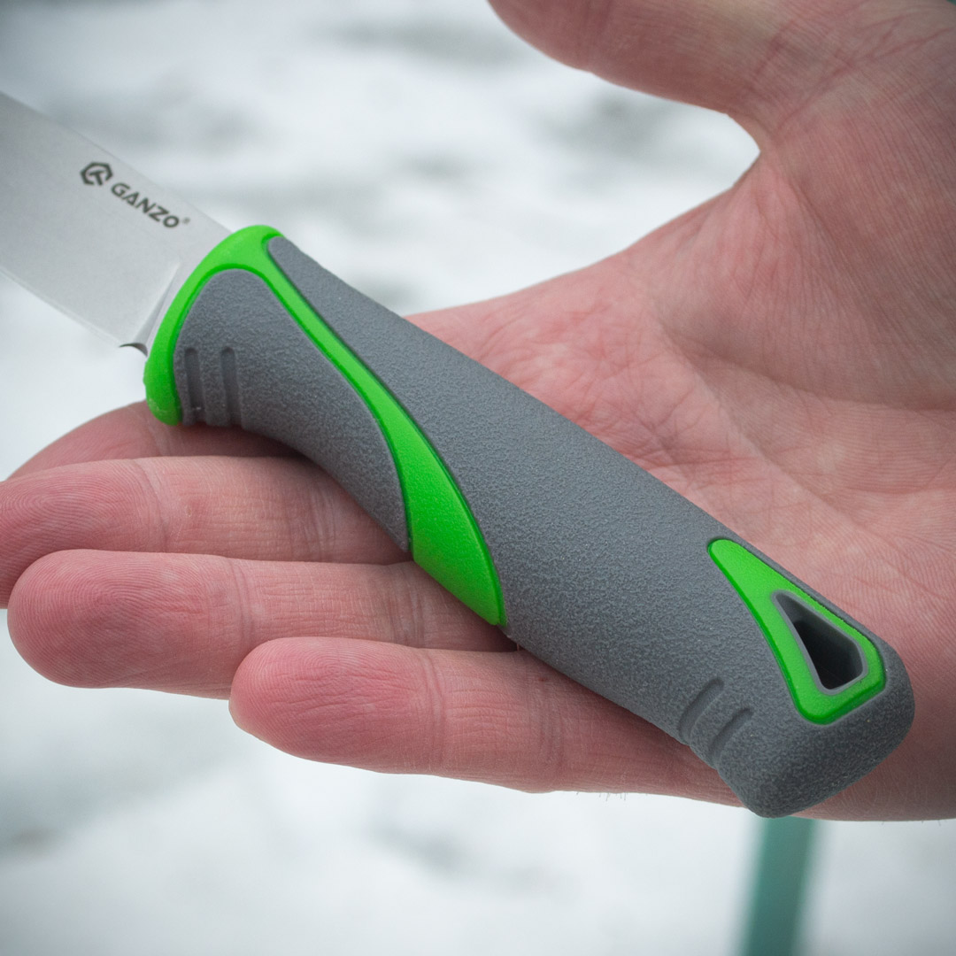 Ніж туристичний Ganzo G807-GY, сталь 8Cr14, з ножнами, сірий колір
