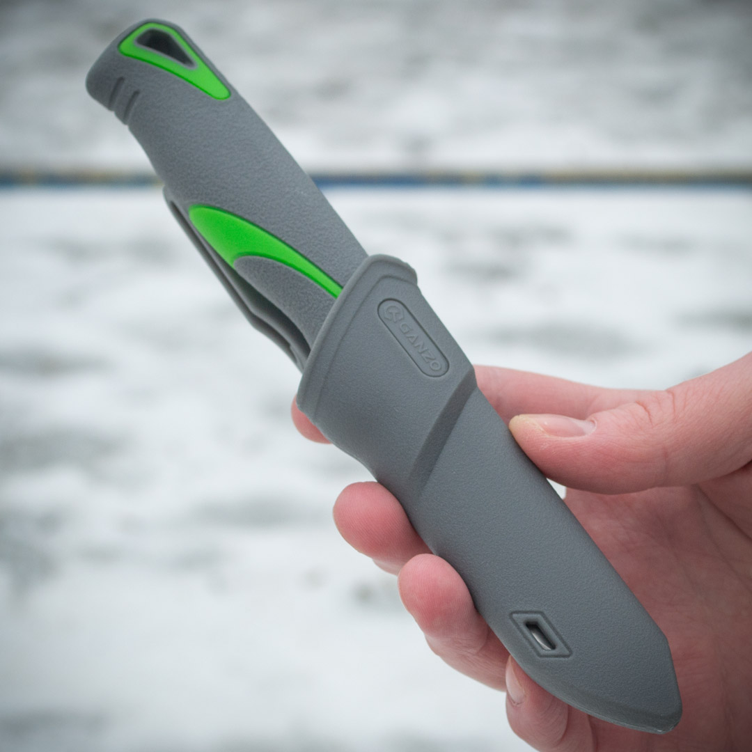 Ніж туристичний Ganzo G807-GY, сталь 8Cr14, з ножнами, сірий колір