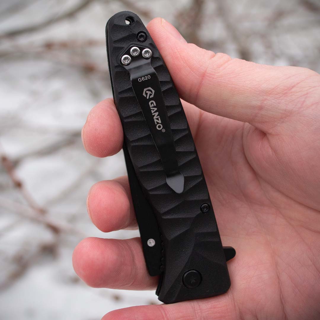 Ніж складаний Ganzo G620b-1, сталь 440C, рукоять пластик чорна