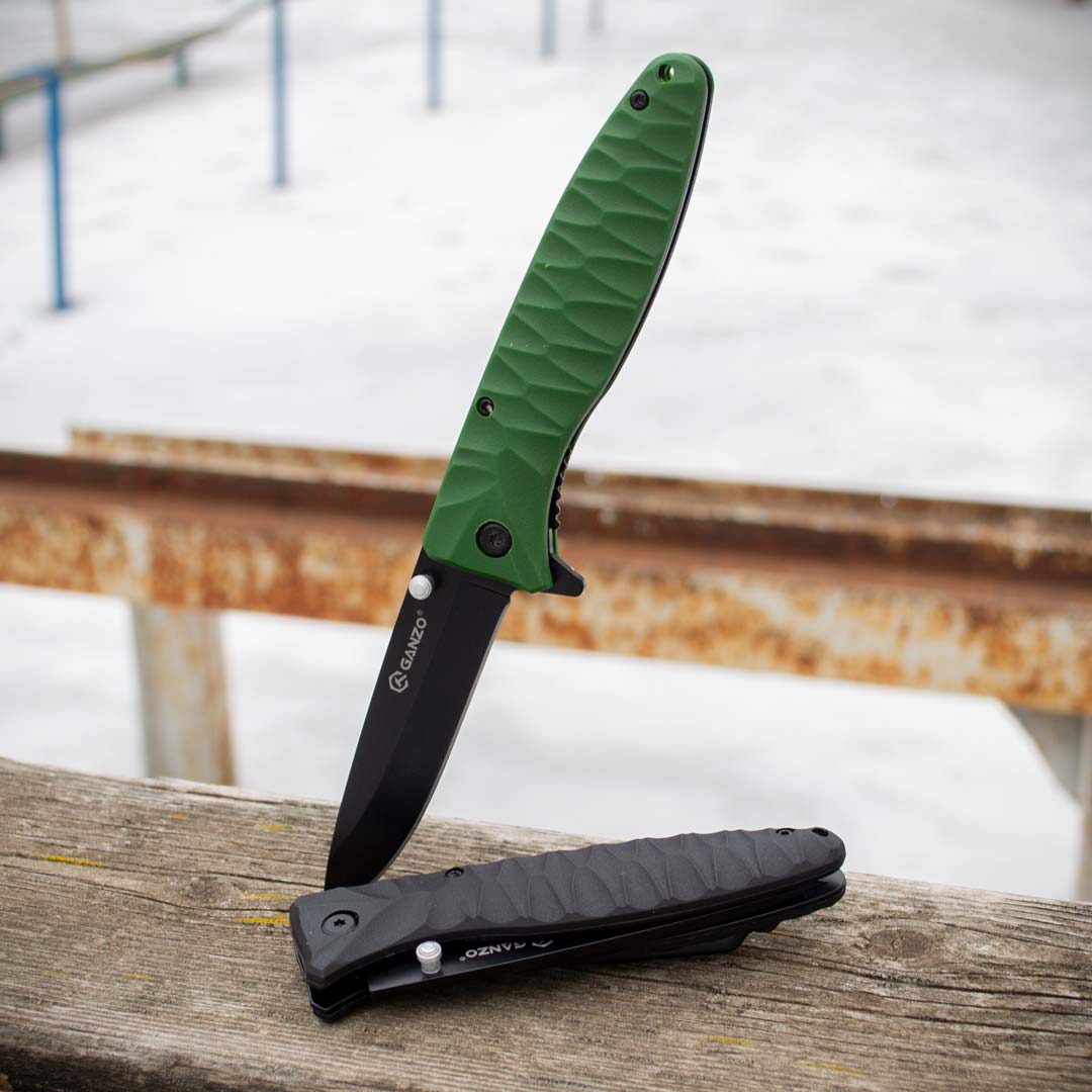 Ніж складаний Ganzo G620b-1, сталь 440C, рукоять пластик чорна