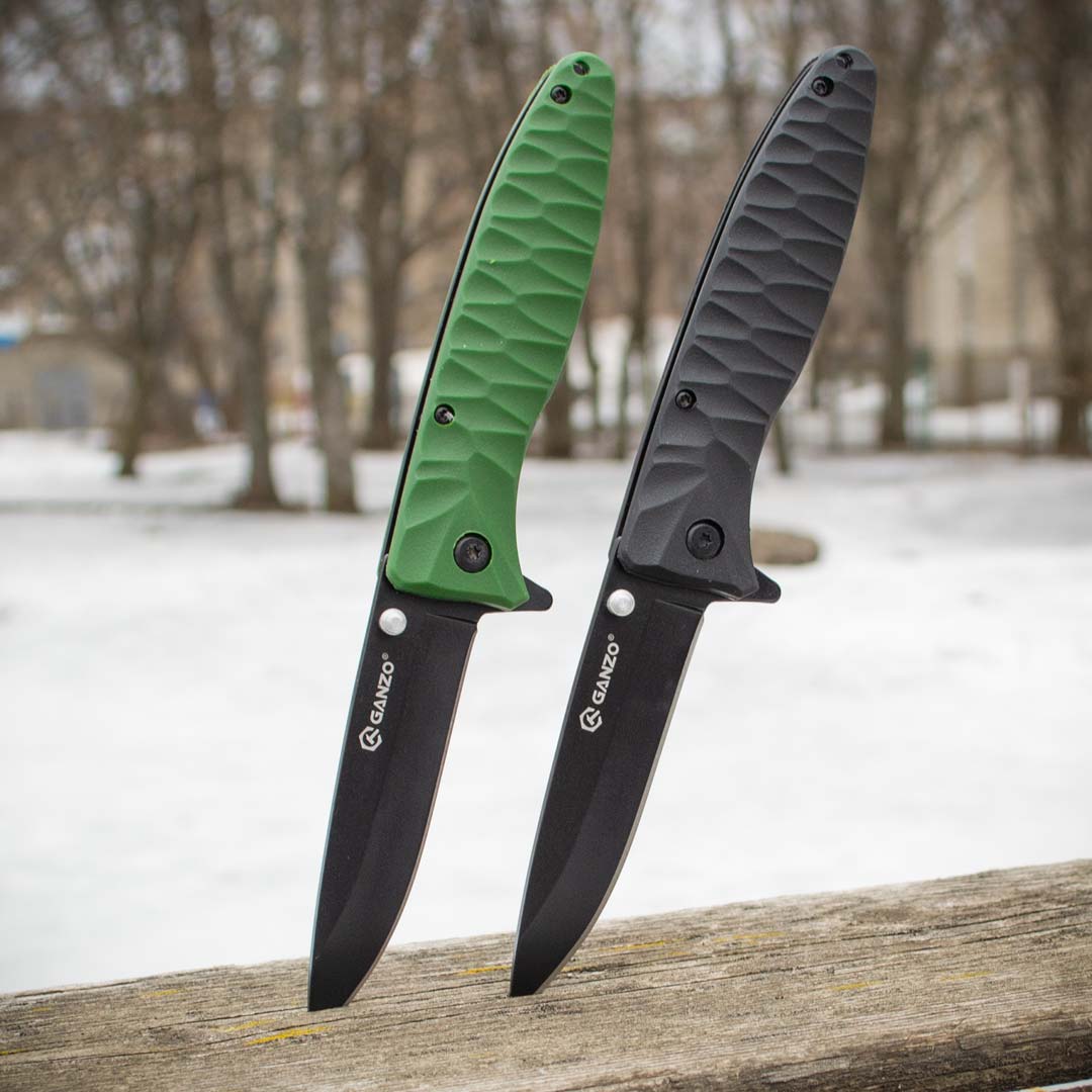 Ніж складаний Ganzo G620b-1, сталь 440C, рукоять пластик чорна