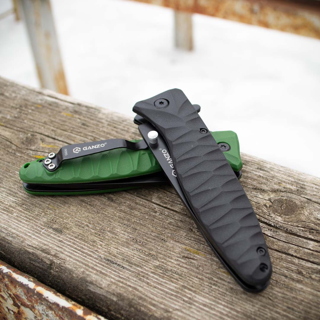 Ніж складаний Ganzo G620b-1, сталь 440C, рукоять пластик чорна