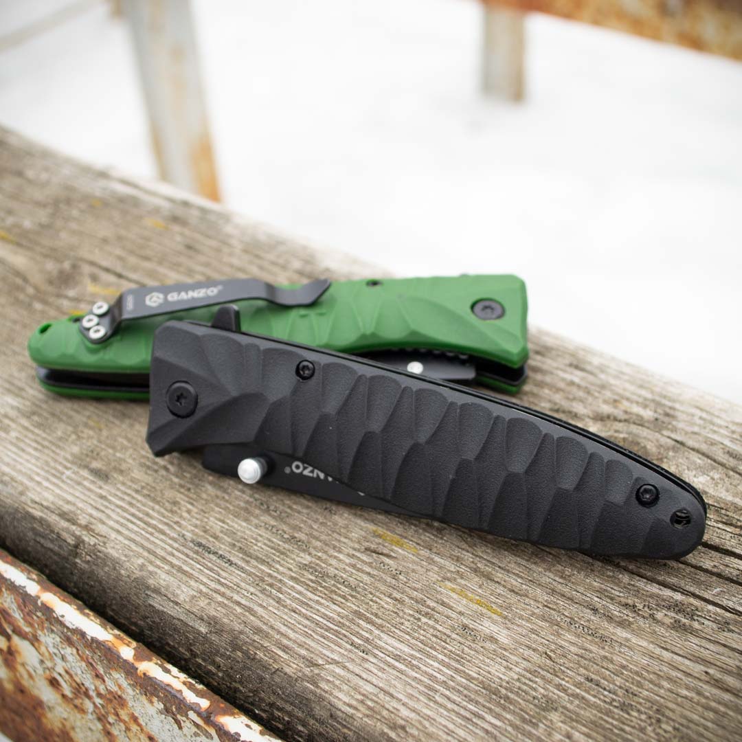 Ніж складаний Ganzo G620b-1, сталь 440C, рукоять пластик чорна