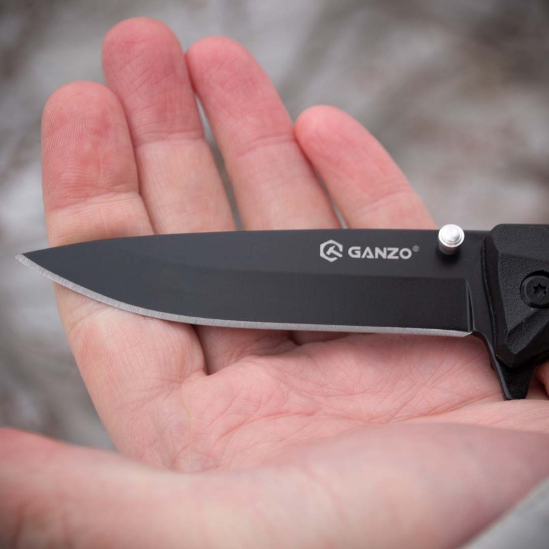 Ніж складаний Ganzo G620b-1, сталь 440C, рукоять пластик чорна