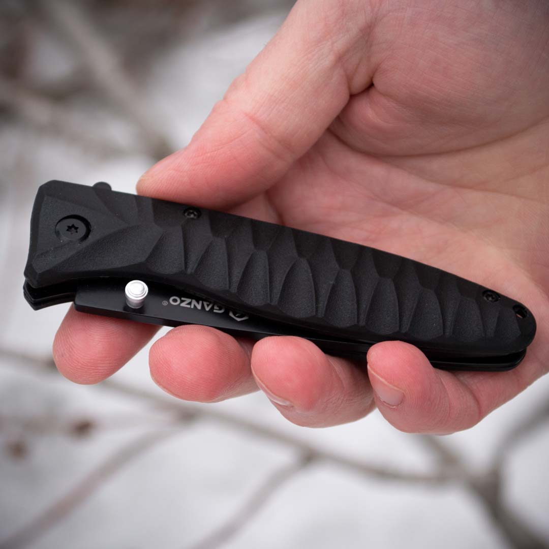 Ніж складаний Ganzo G620b-1, сталь 440C, рукоять пластик чорна