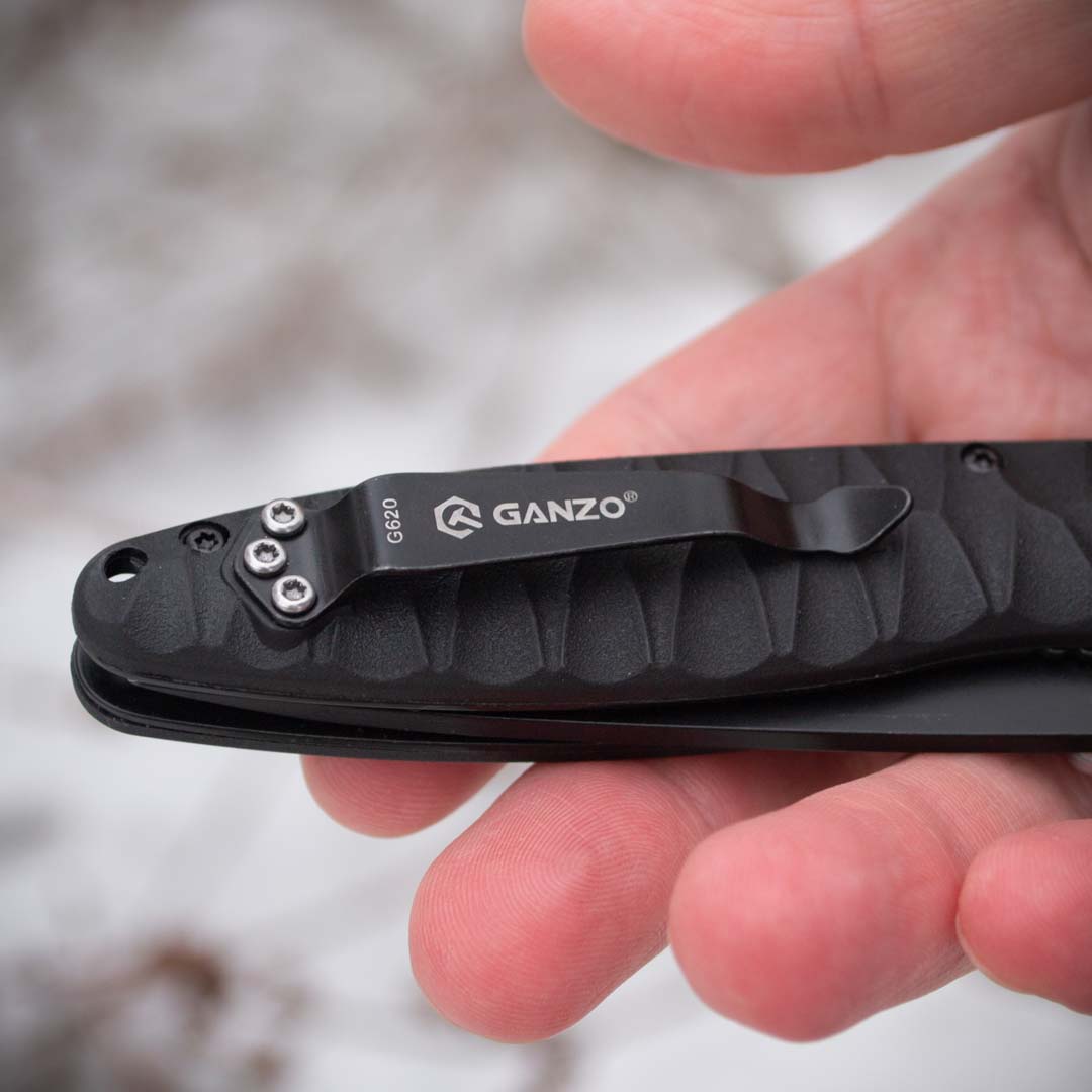 Ніж складаний Ganzo G620b-1, сталь 440C, рукоять пластик чорна