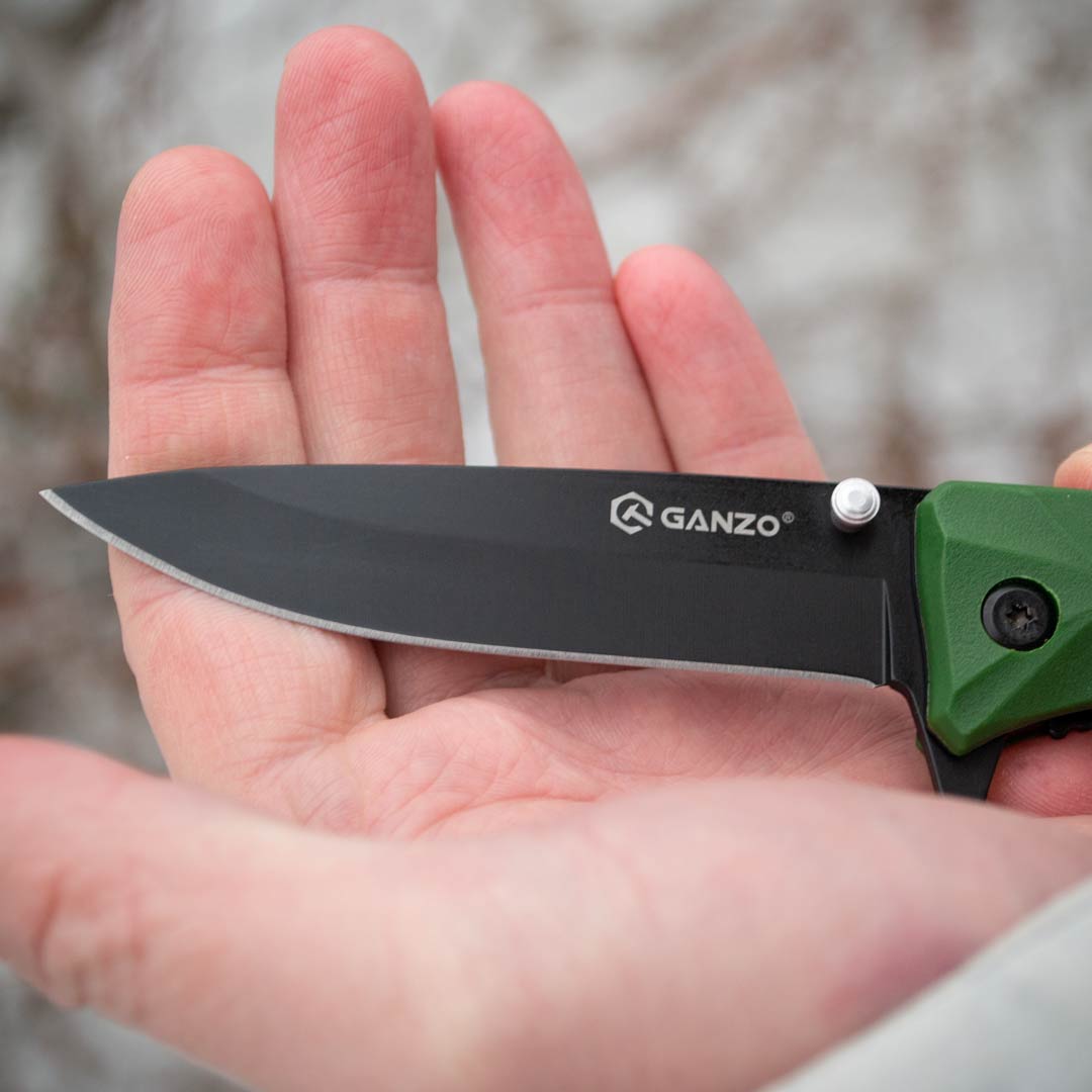 Ніж складаний Ganzo G620g-1, сталь 440C, рукоять пластик зелена