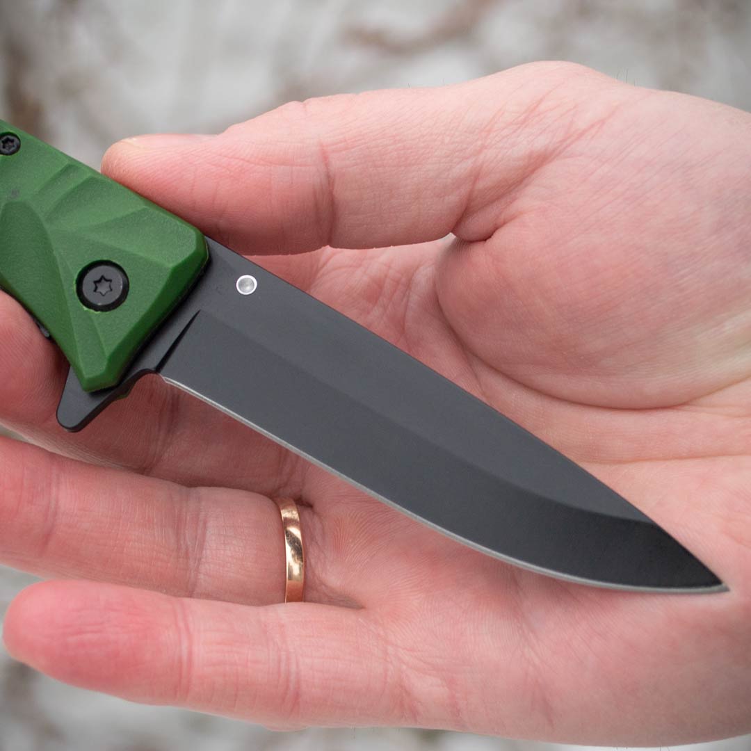 Ніж складаний Ganzo G620g-1, сталь 440C, рукоять пластик зелена