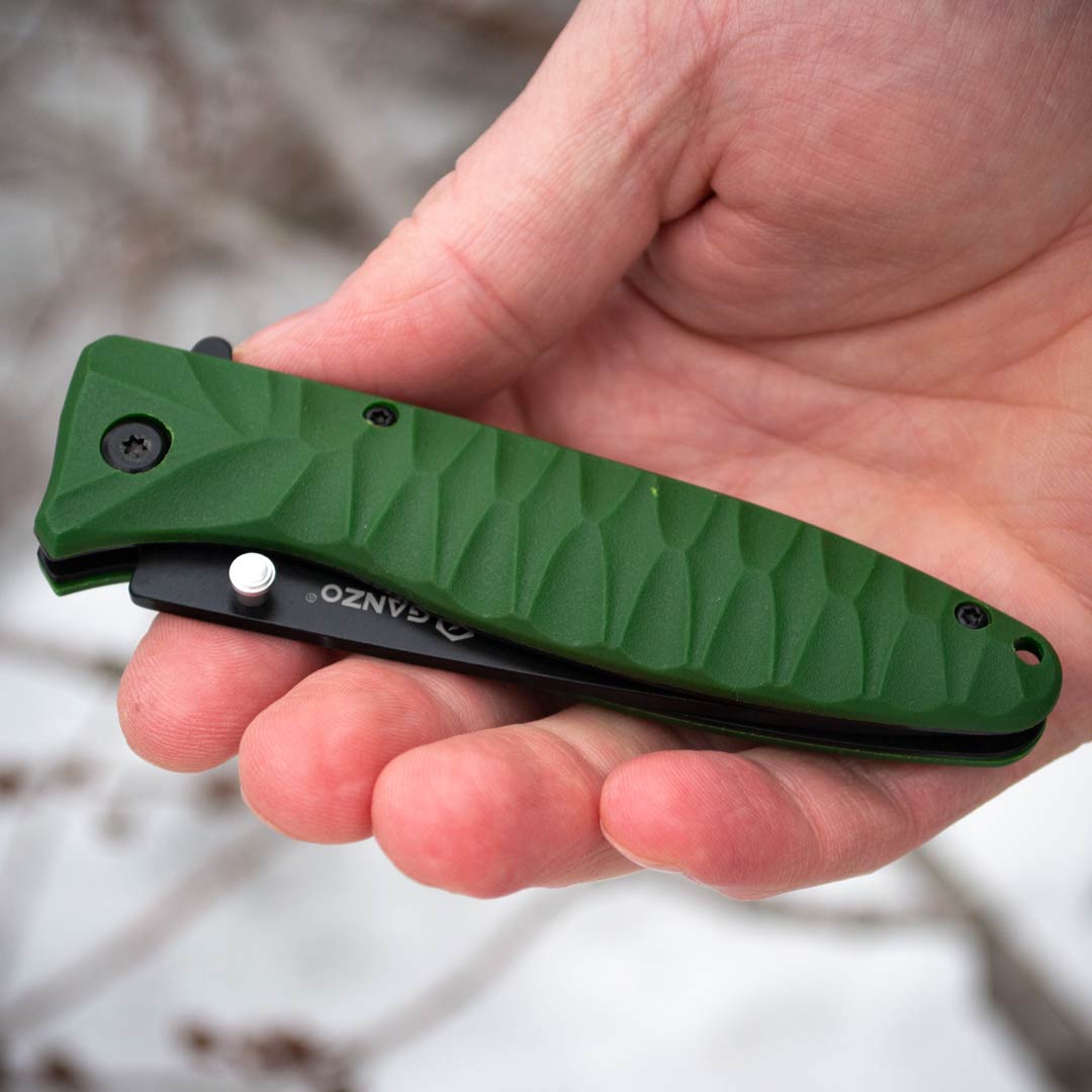 Ніж складаний Ganzo G620g-1, сталь 440C, рукоять пластик зелена