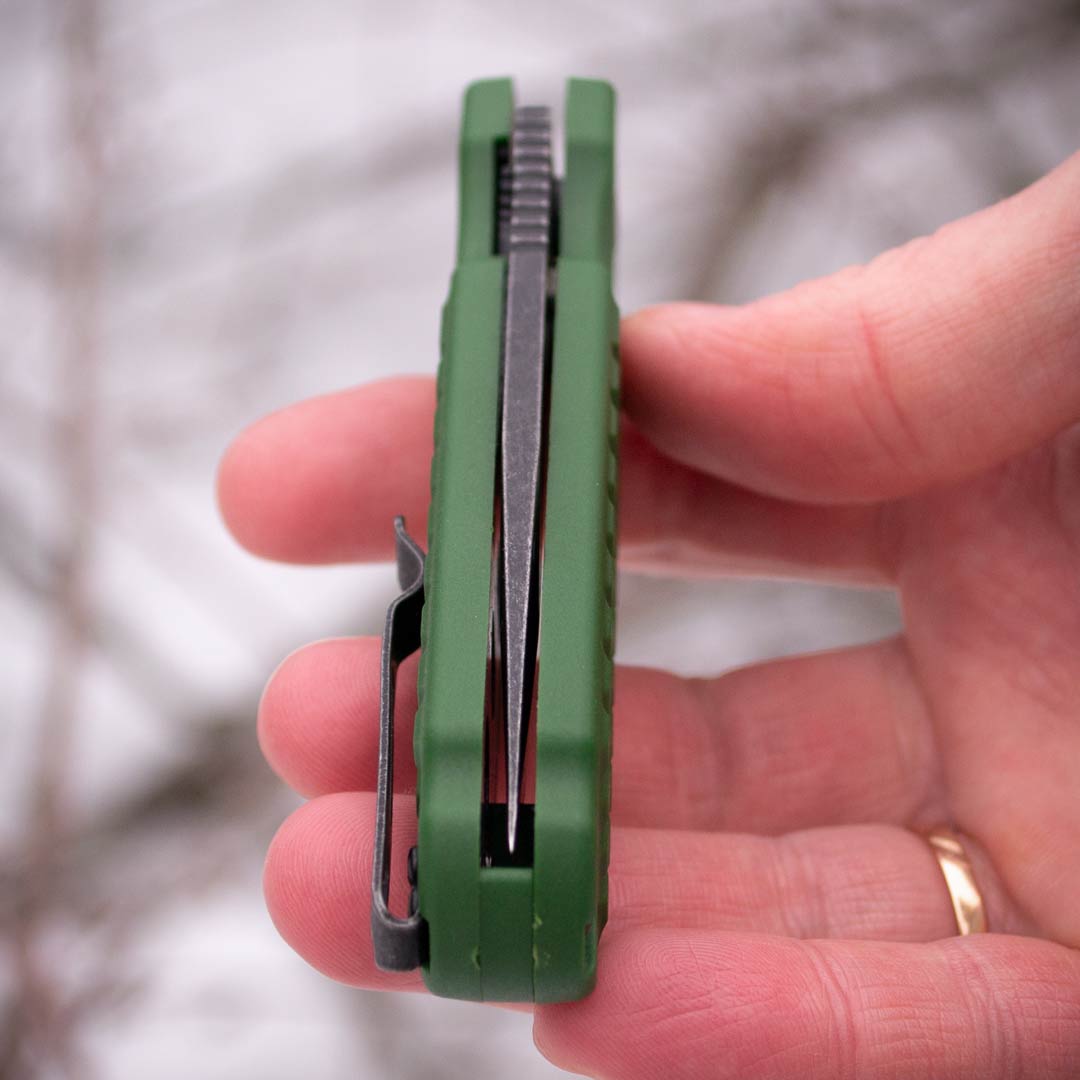 Ніж складаний Ganzo G627-GR, сталь 8CR14, рукоять пластик зелена