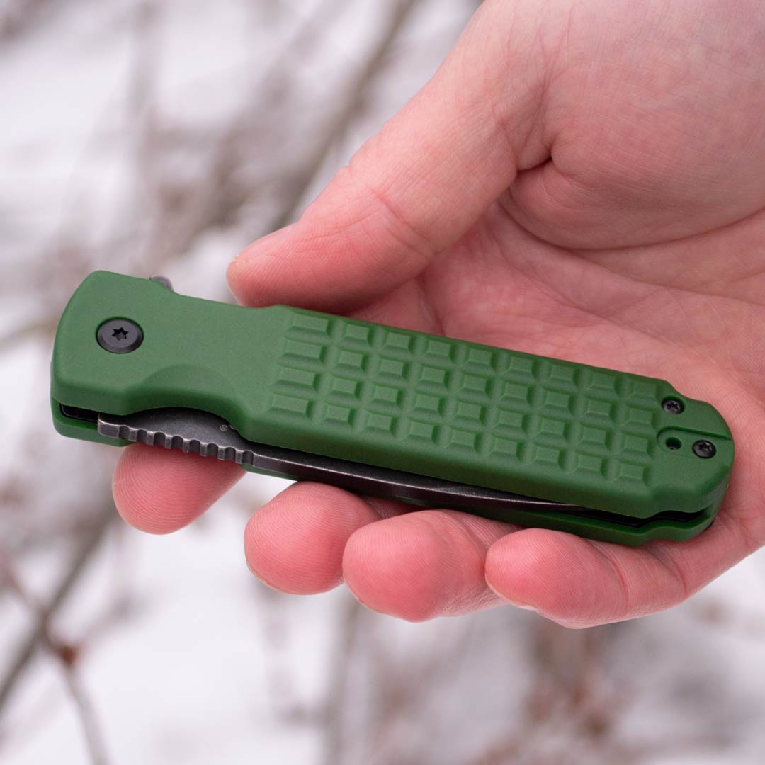 Ніж складаний Ganzo G627-GR, сталь 8CR14, рукоять пластик зелена