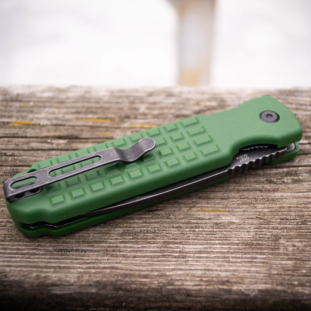 Ніж складаний Ganzo G627-GR, сталь 8CR14, рукоять пластик зелена