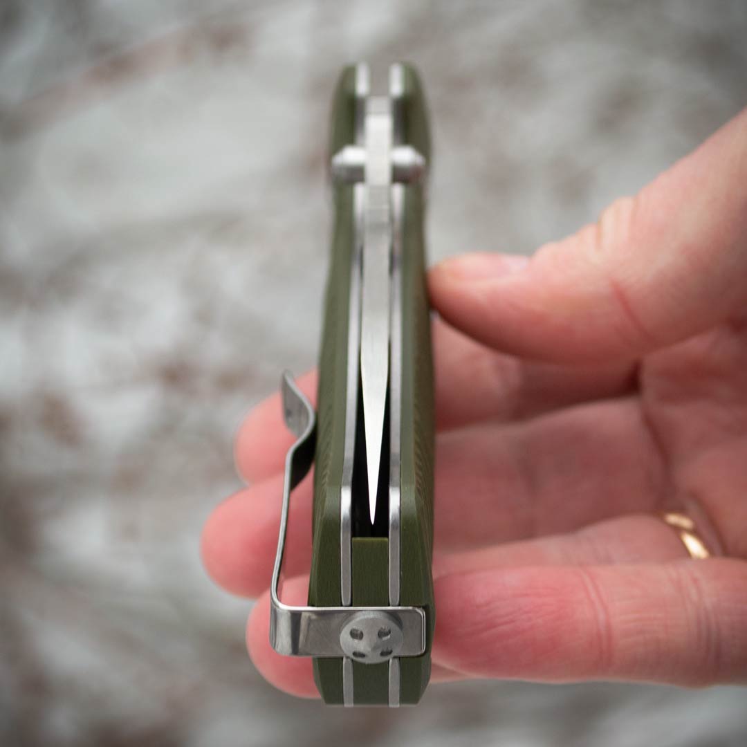 Ніж складаний Ganzo G720-G, сталь 440C, рукоять G10 зелена