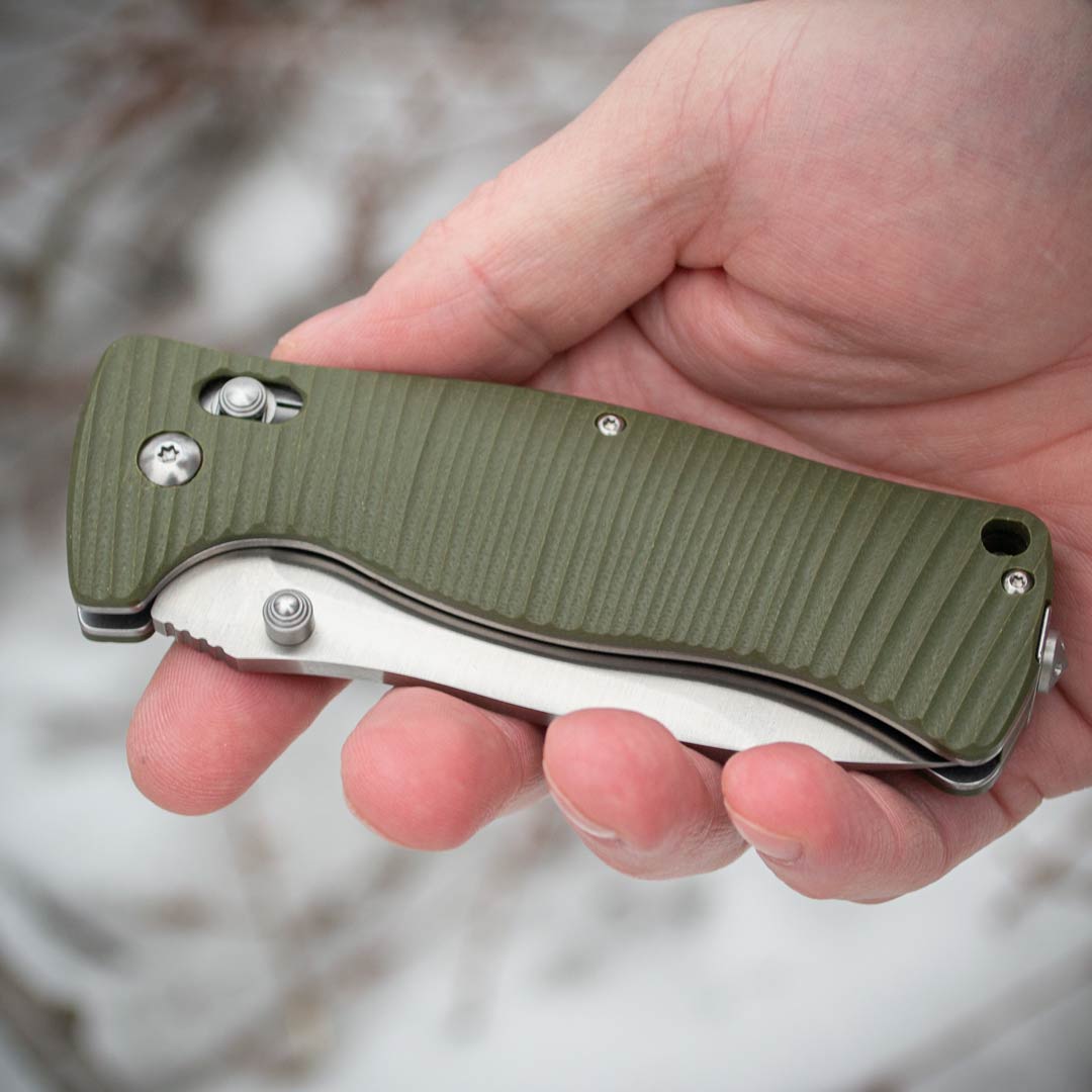 Ніж складаний Ganzo G720-G, сталь 440C, рукоять G10 зелена