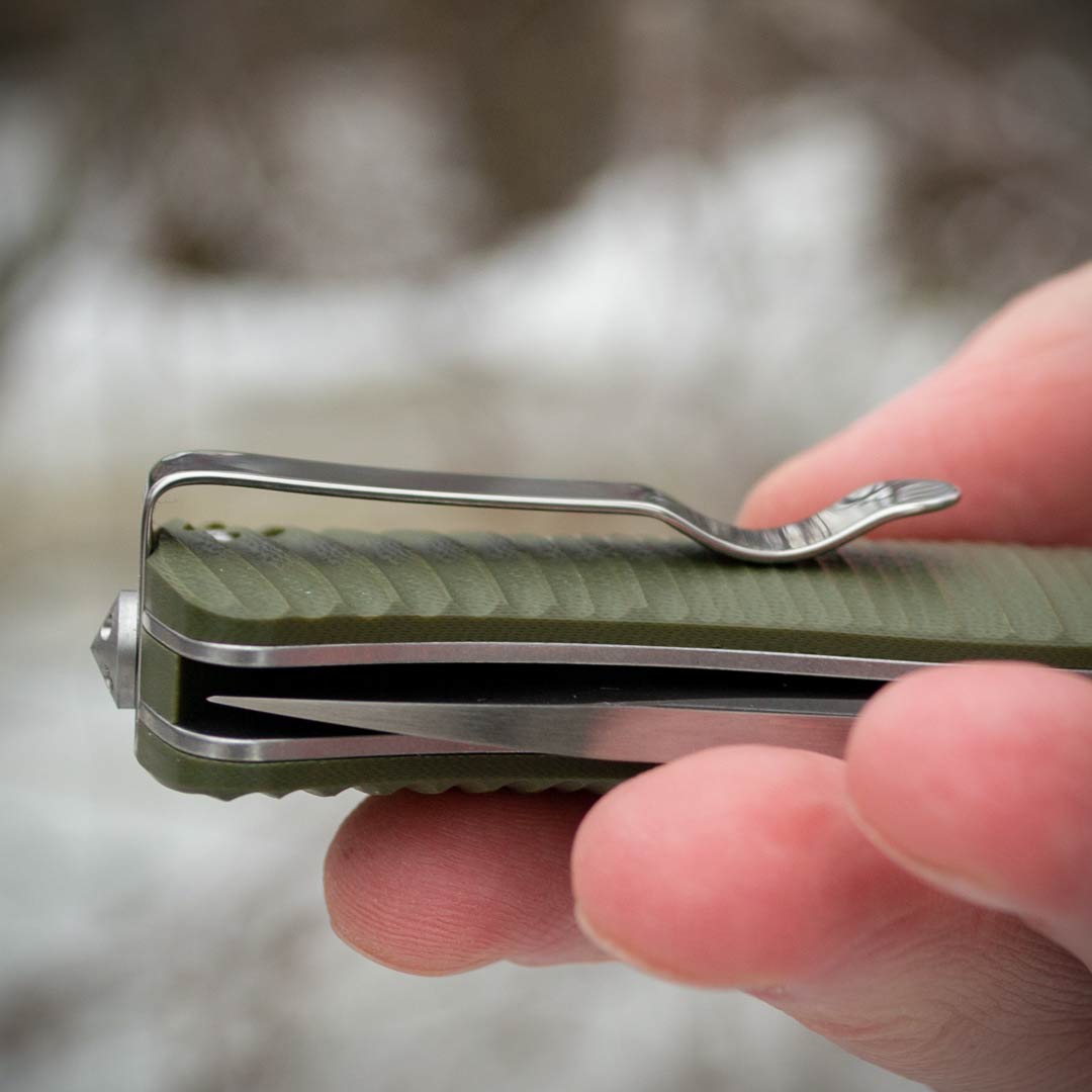 Ніж складаний Ganzo G720-G, сталь 440C, рукоять G10 зелена