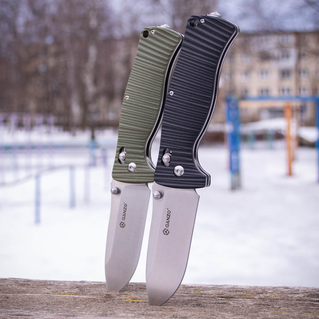 Ніж складаний Ganzo G720-G, сталь 440C, рукоять G10 зелена