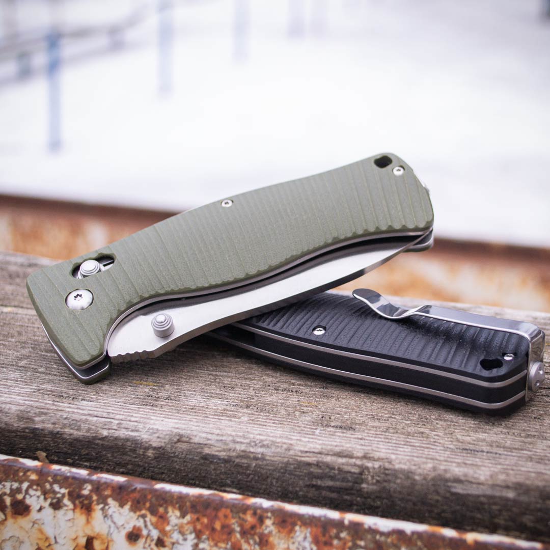 Ніж складаний Ganzo G720-G, сталь 440C, рукоять G10 зелена