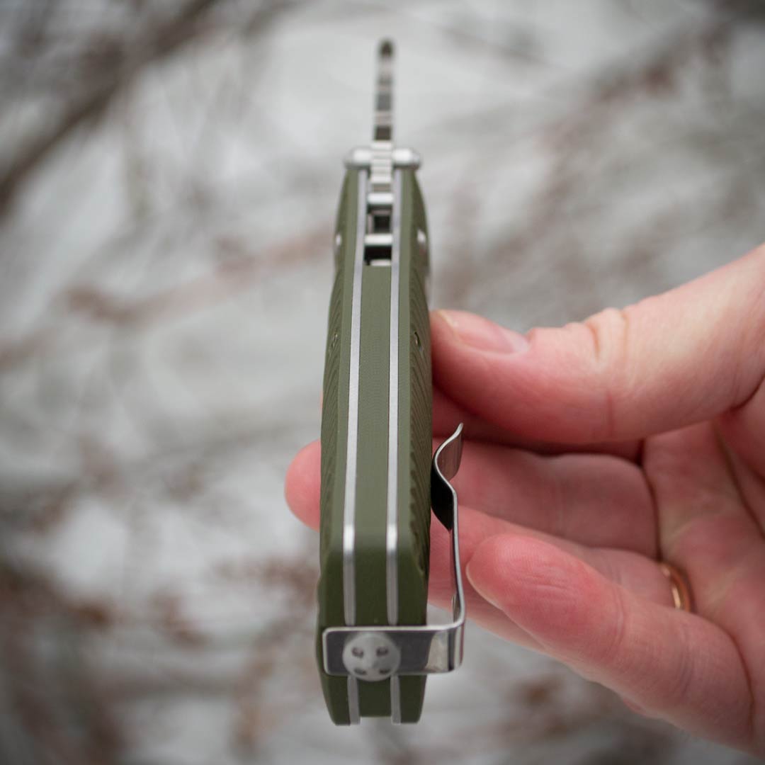 Ніж складаний Ganzo G720-G, сталь 440C, рукоять G10 зелена