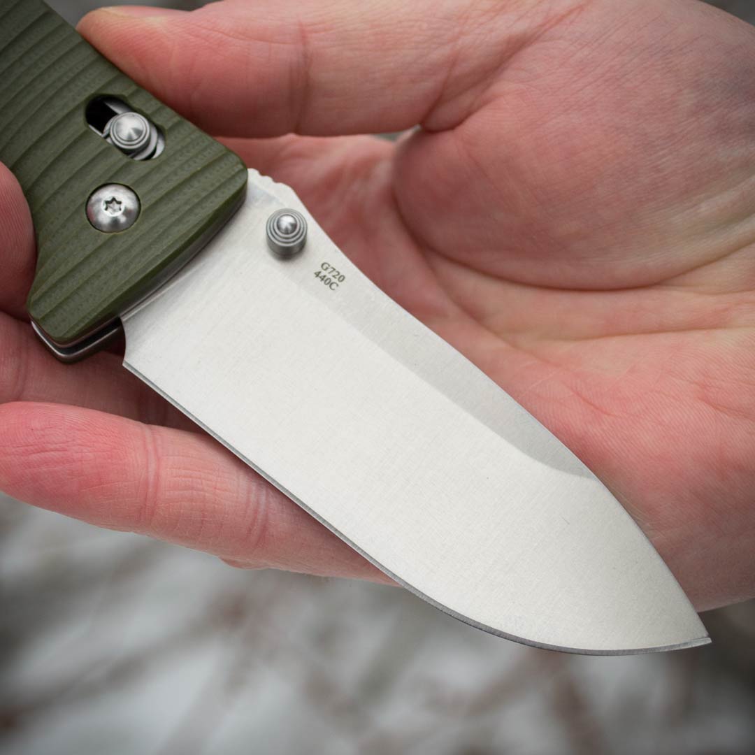 Ніж складаний Ganzo G720-G, сталь 440C, рукоять G10 зелена