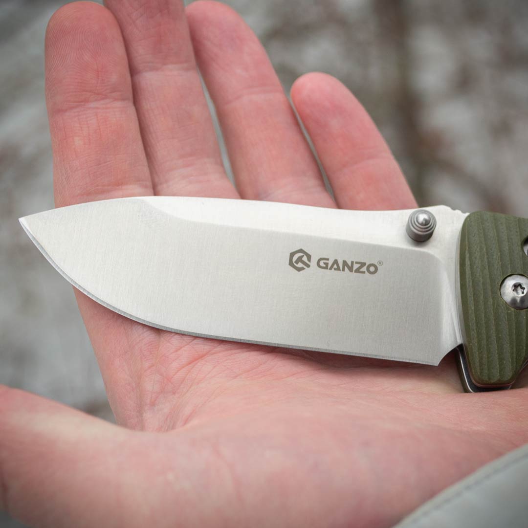 Ніж складаний Ganzo G720-G, сталь 440C, рукоять G10 зелена