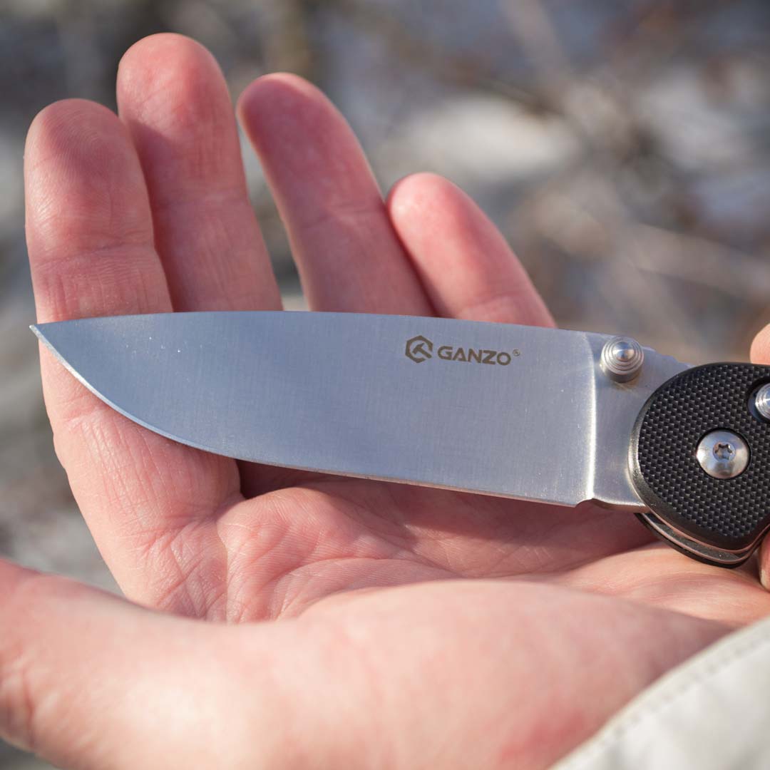 Ніж складаний Ganzo G727M-BK, сталь 440C, рукоять G10 чорна