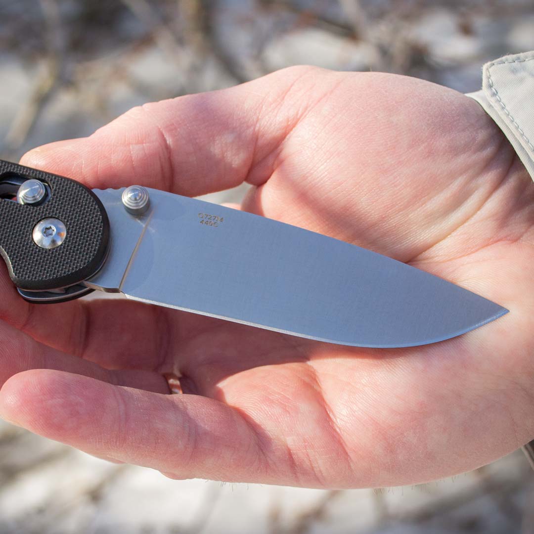 Ніж складаний Ganzo G727M-BK, сталь 440C, рукоять G10 чорна