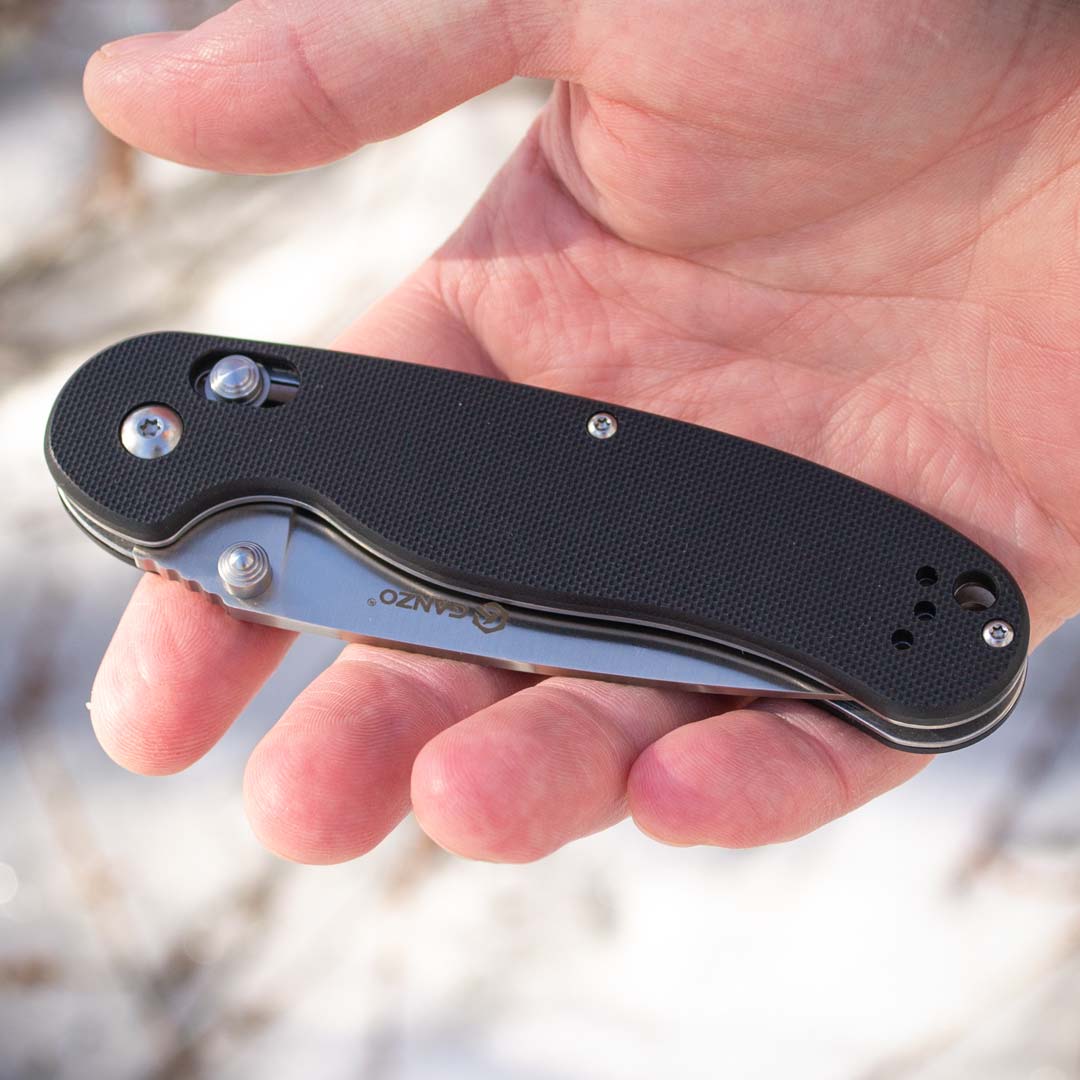 Ніж складаний Ganzo G727M-BK, сталь 440C, рукоять G10 чорна