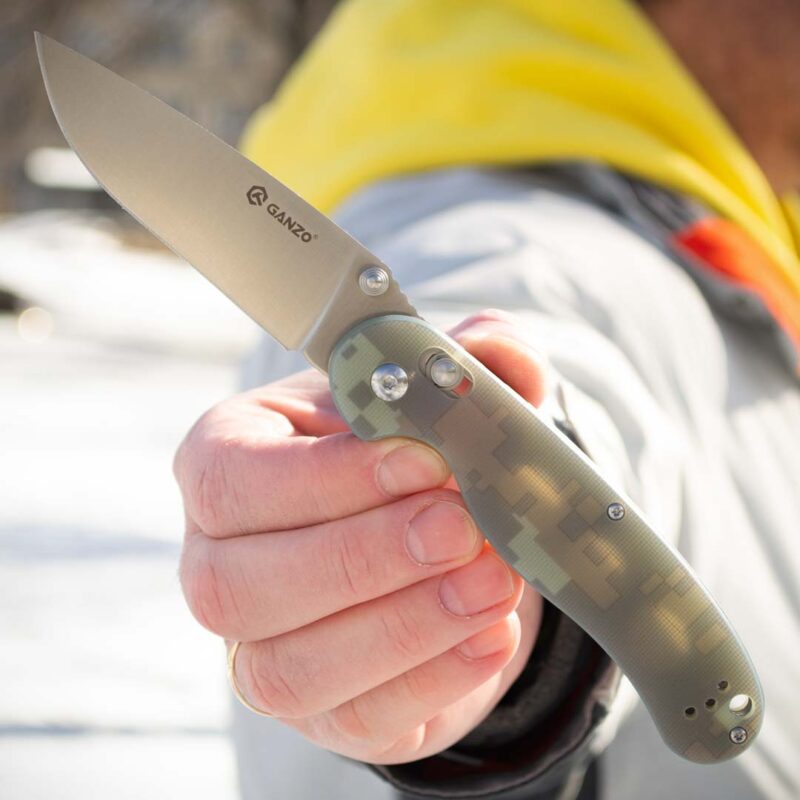 Ніж складаний Ganzo G727M-CA, сталь 440C, рукоять G10 камуфляж