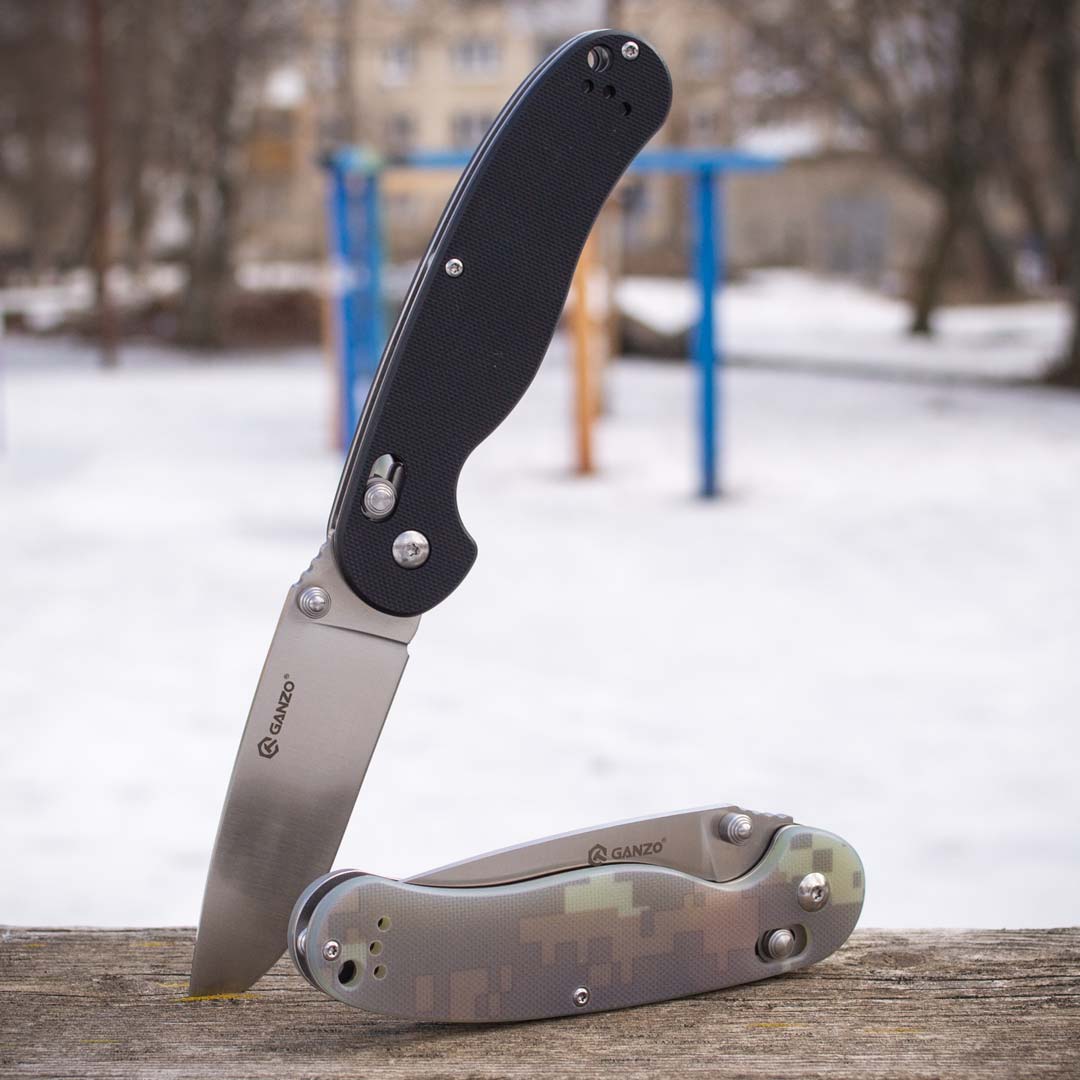 Ніж складаний Ganzo G727M-CA, сталь 440C, рукоять G10 камуфляж