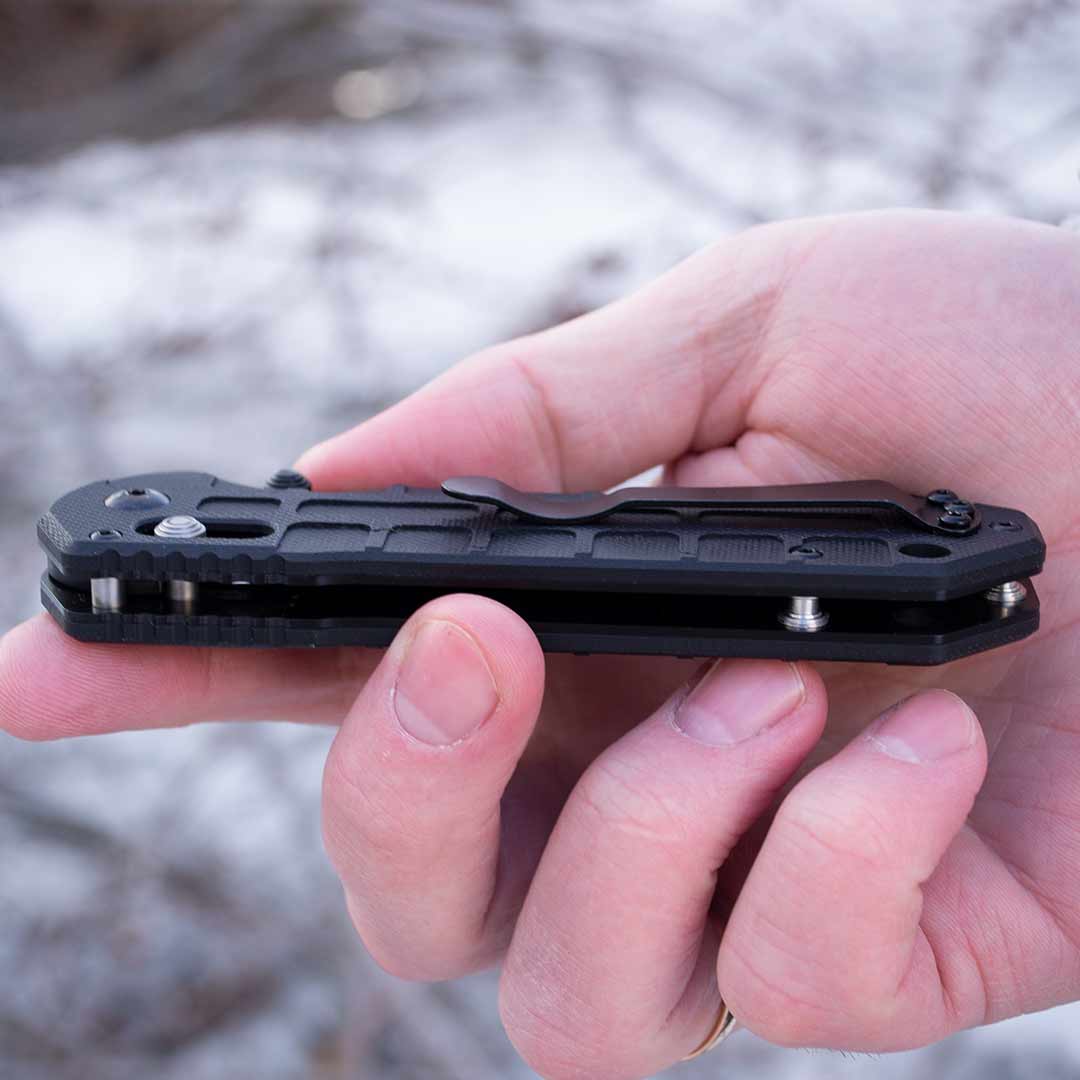 Ніж складаний Ganzo G7453P-BK, сталь 440C, рукоять чорна G10