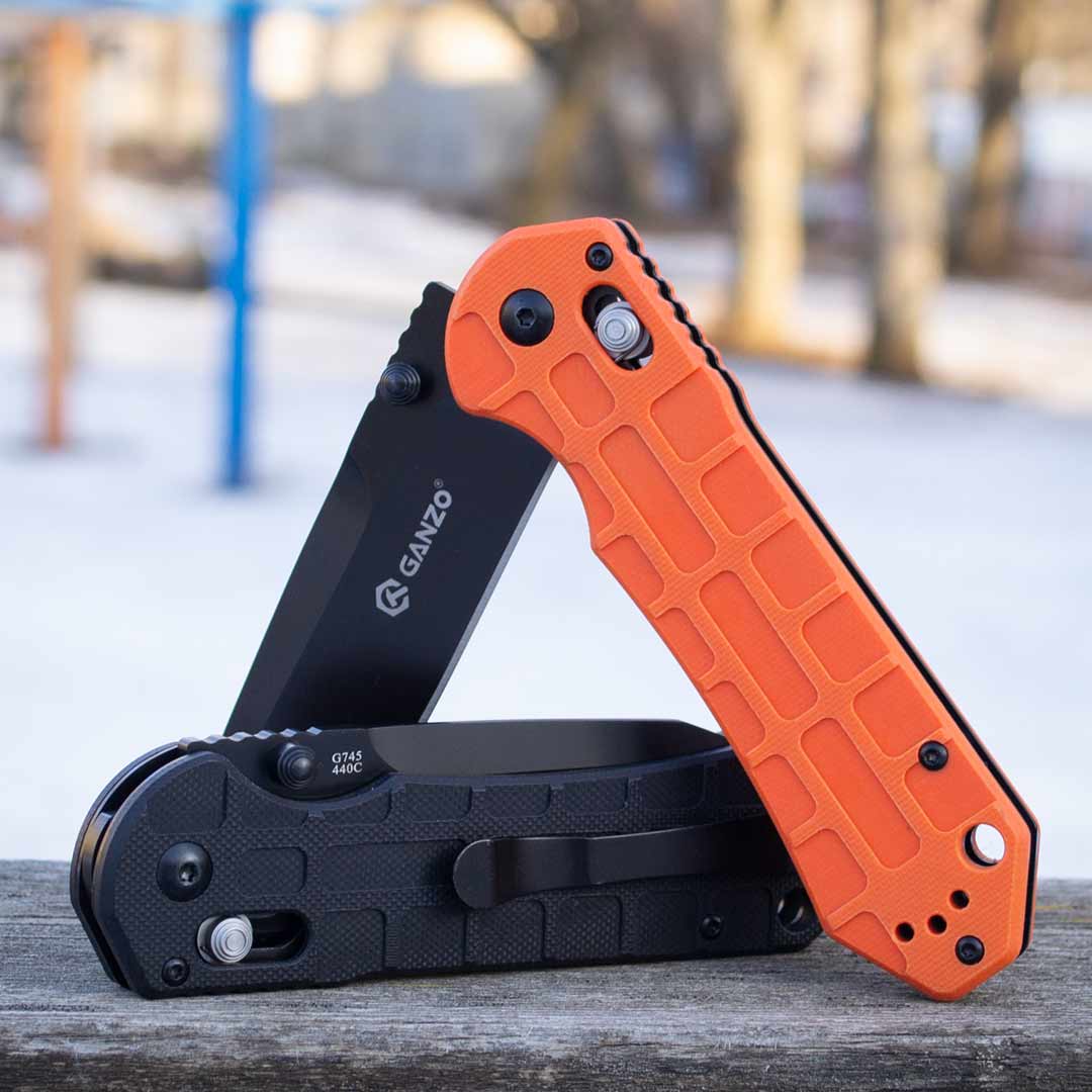 Ніж складаний Ganzo G7453P-BK, сталь 440C, рукоять чорна G10 (1)