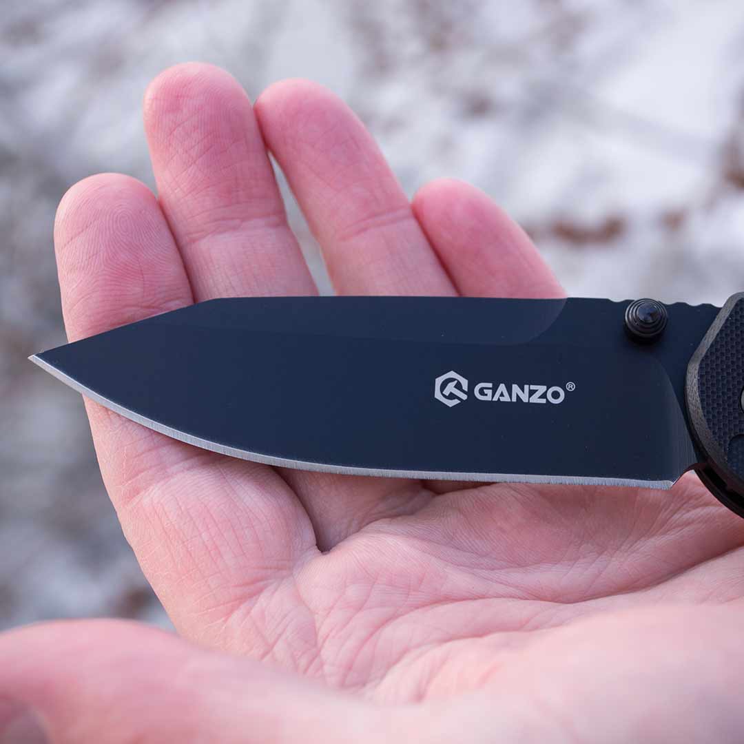 Ніж складаний Ganzo G7453P-BK, сталь 440C, рукоять чорна G10