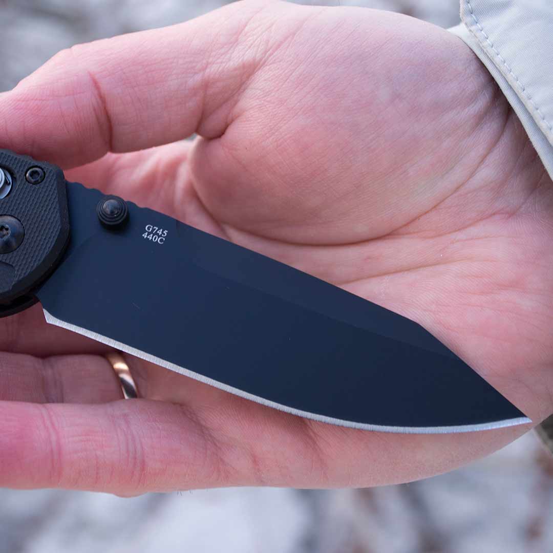 Ніж складаний Ganzo G7453P-BK, сталь 440C, рукоять чорна G10