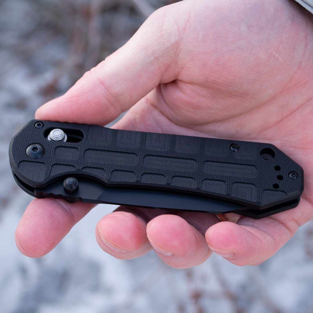 Ніж складаний Ganzo G7453P-BK, сталь 440C, рукоять чорна G10