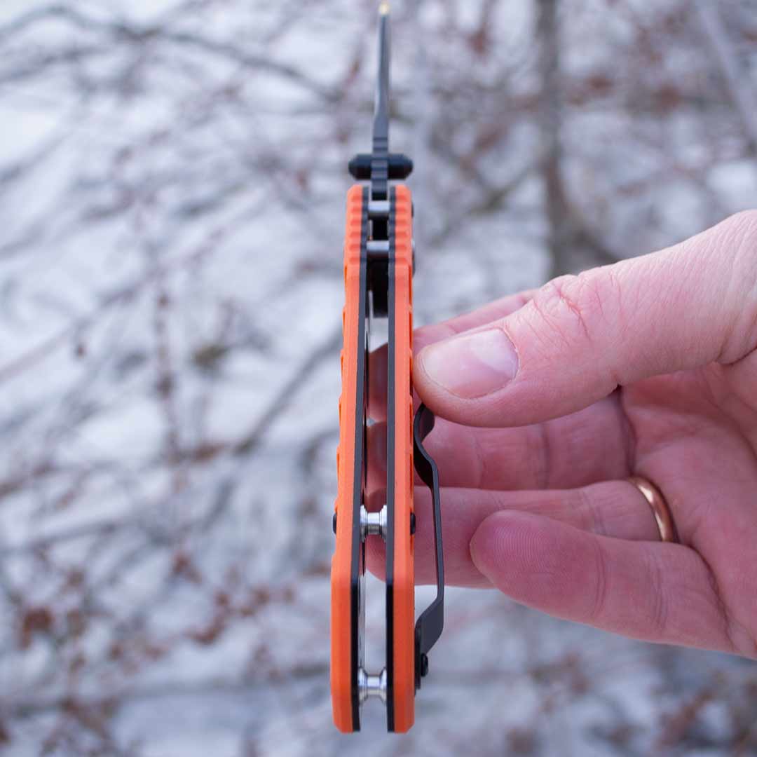 Ніж складаний Ganzo G7453P-OR, сталь 440C, рукоять помаранчева G10