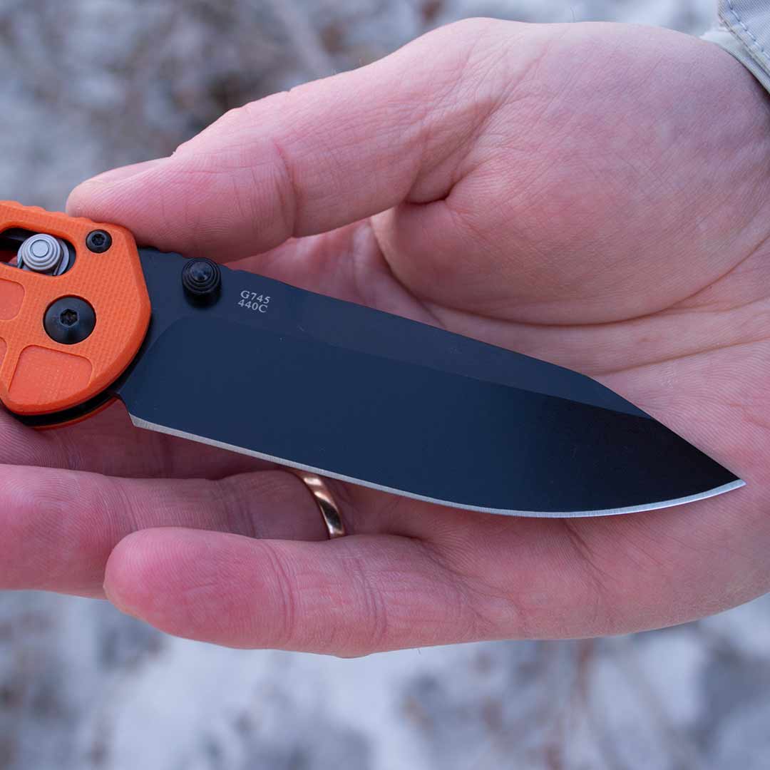 Ніж складаний Ganzo G7453P-OR, сталь 440C, рукоять помаранчева G10